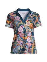 Wild Bird Floral Polo Shirt