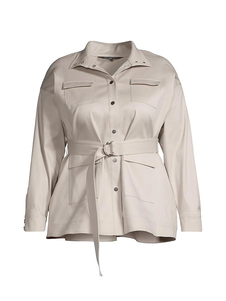 Plus Belted Safari Jacket