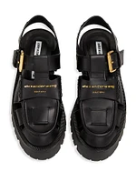 Carter Logo-Accented Leather Cage Sandals