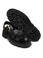 Carter Logo-Accented Leather Cage Sandals