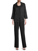 Textured Jacquard A-Line Jacket