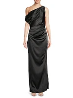 Aster Draped Satin Gown