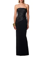 Strapless Ruched Gown