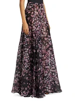 Floral Silk Palazzo Pants