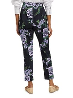 Floral High-Rise Slim Pants