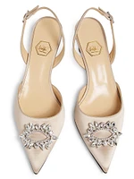 Aurum 50MM Satin Slingback Pumps