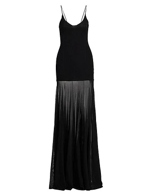 The Katya Pleated-Skirt Gown