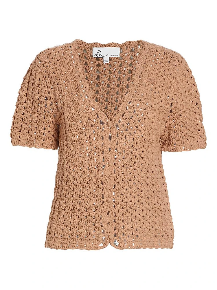 Penny Short-Sleeve Knit Cardigan