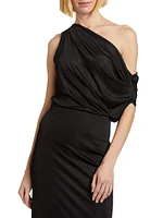 Draped One-Shoulder Top