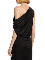 Draped One-Shoulder Top