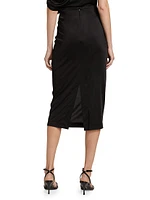 Jersey Midi Pencil Skirt