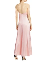 Crochet Bodice Silk Slip Gown