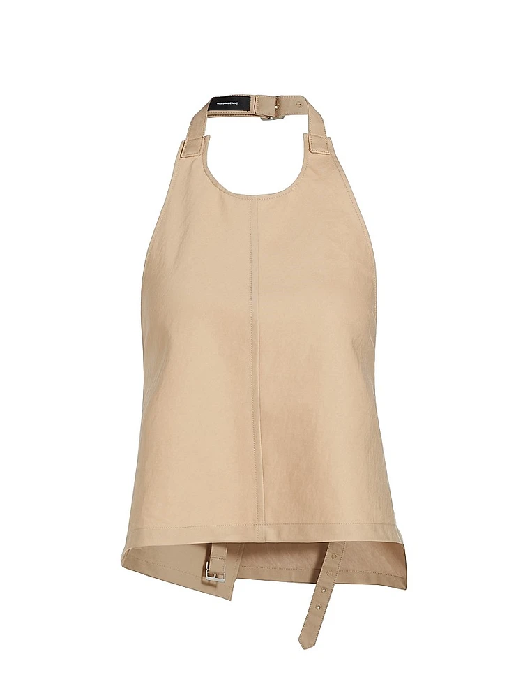 Drill Backless Halter Top