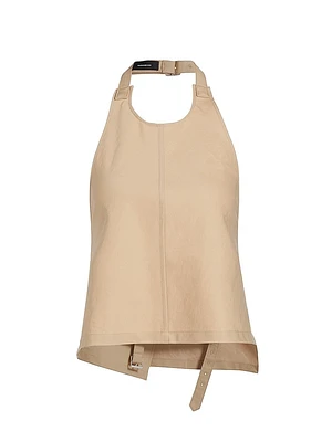 Drill Backless Halter Top