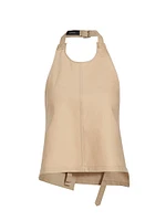 Drill Backless Halter Top