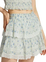 Ruffle Tiered Miniskirt