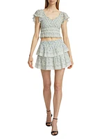 Ruffle Tiered Miniskirt