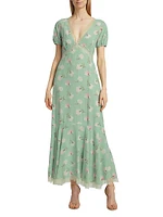 Aurelle Floral Midi-Dress