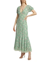 Aurelle Floral Midi-Dress