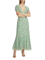 Aurelle Floral Midi-Dress