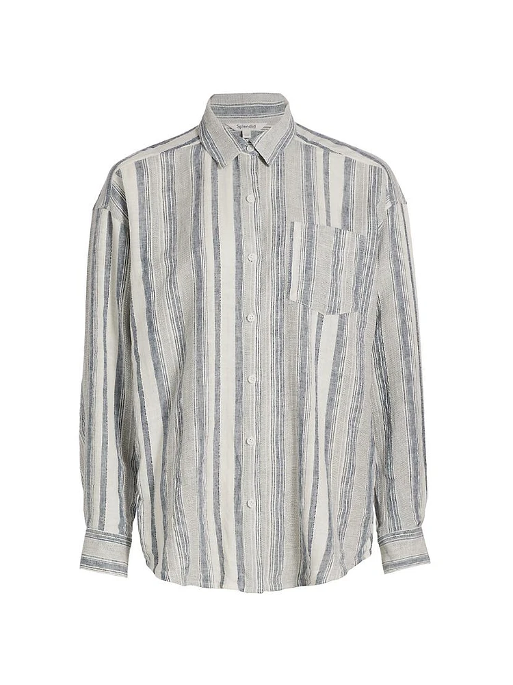 Bowen Striped Linen-Blend Shirt