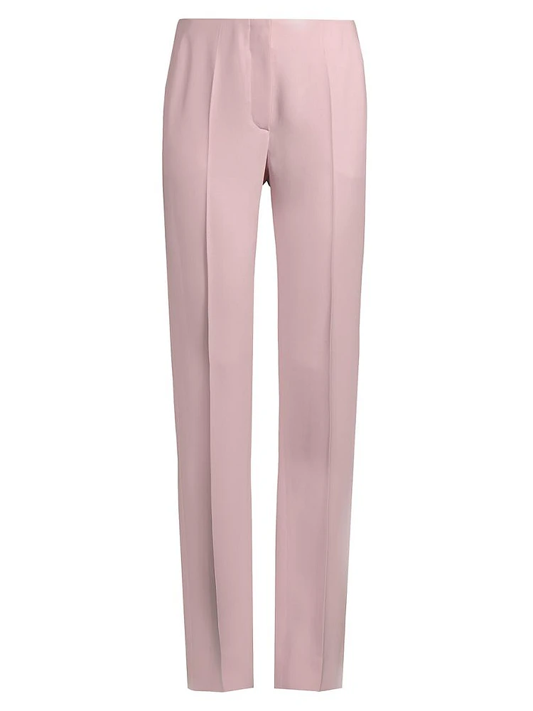 Crepe Cady Straight-Leg Trousers