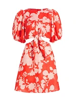 Delfina Floral Linen Minidress