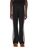 Striped Cotton-Blend Track Pants