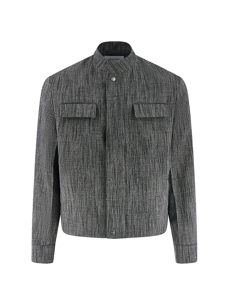 Silk-Wool Pocket Jacket