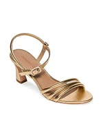 Noor Metallic Leather Strappy Sandals