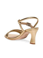 Noor Metallic Leather Strappy Sandals