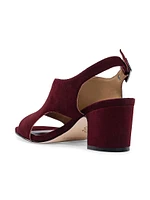 Bedford Suede Mid Heel Sandals