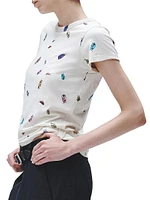 Beetle Print Cotton T-Shirt