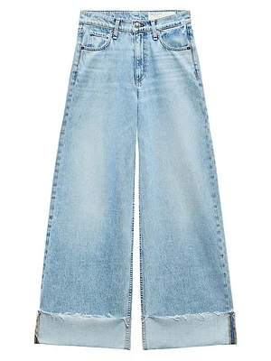 Sofie Crop Wide-Leg Cuff Jeans