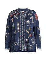 Oanna Embroidered Jacquard Blouse