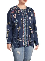 Oanna Embroidered Jacquard Blouse