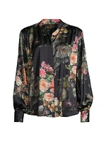 Cornelia Satin Floral Blouse