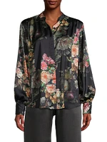 Cornelia Satin Floral Blouse