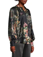 Cornelia Satin Floral Blouse