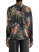 Cornelia Satin Floral Blouse