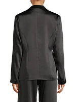 Rex Satin Belted Blazer