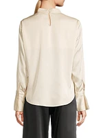 Tara Satin Knotted Blouse