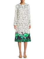 Giraffe Hem Printed Midi Dress