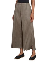 March Pleated Cropped Wide-Leg Pants