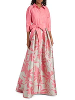 Floral Belted Gown