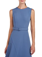 Janet Crepe Belted Midi-Dress