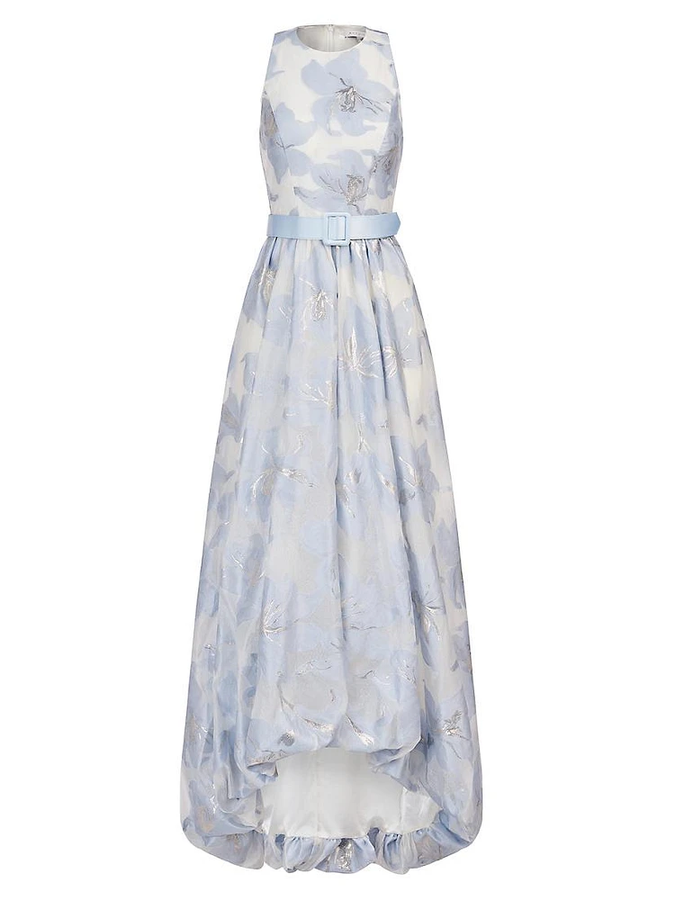 Vivian Floral Organza Jacquard Gown