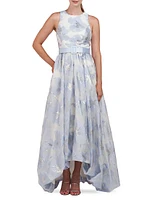 Vivian Floral Organza Jacquard Gown