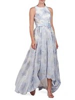 Vivian Floral Organza Jacquard Gown