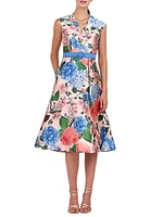 Rosemund Floral Mikado Midi-Dress